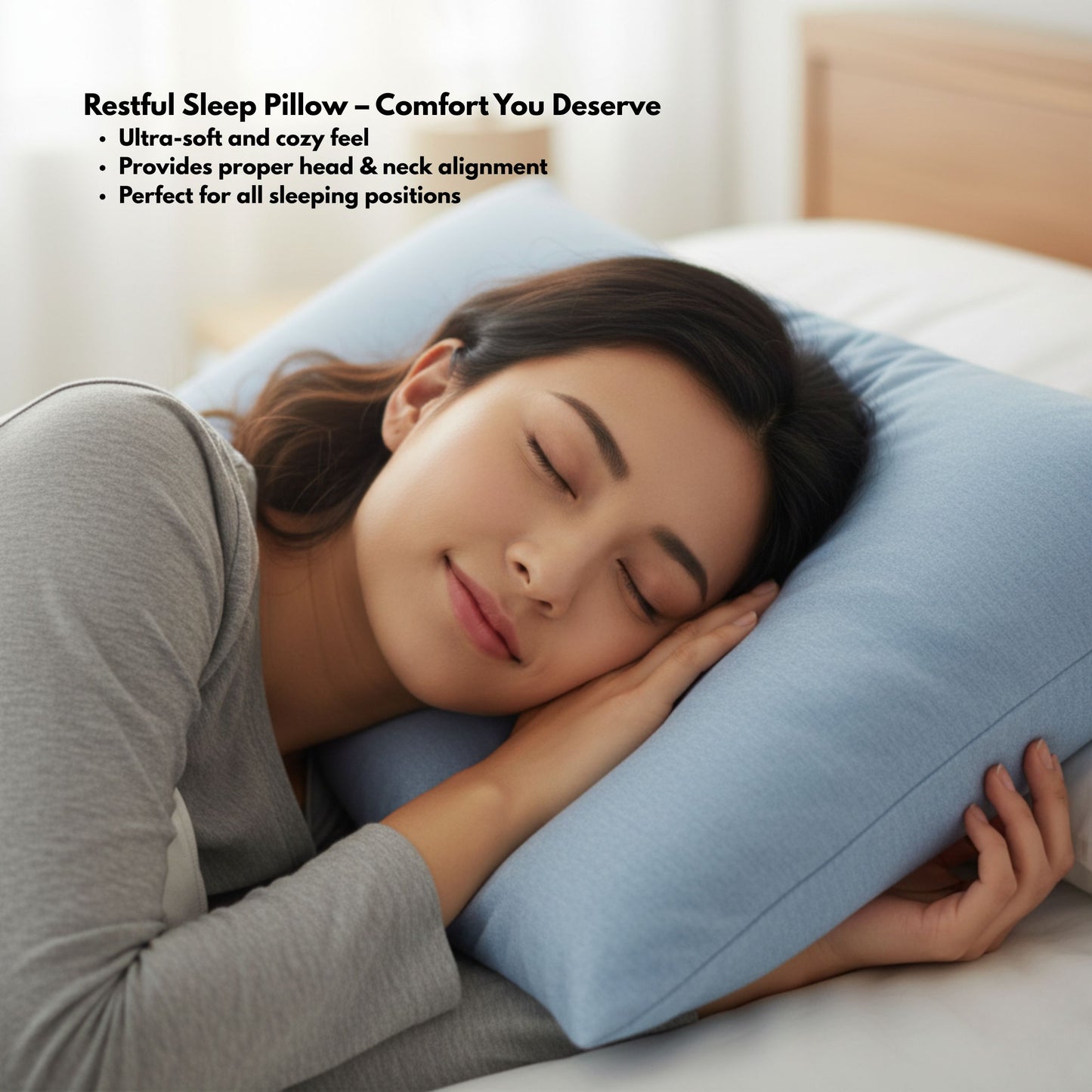 Blue Colour Fiber Pillow
