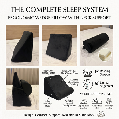 Wedge Pillow with Neck Support